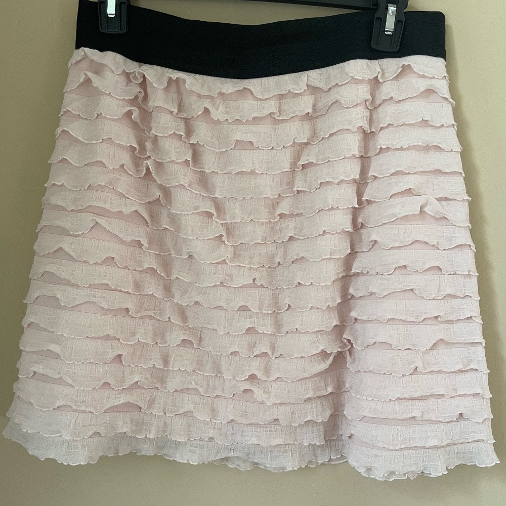 LIGHT PINK FRILLY SKIRT, MADE IN USA.